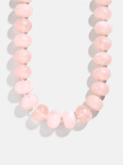 Joan Semi-Precious Necklace - Rose Quartz