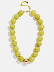 Jane Beaded Necklace - Olive Jade