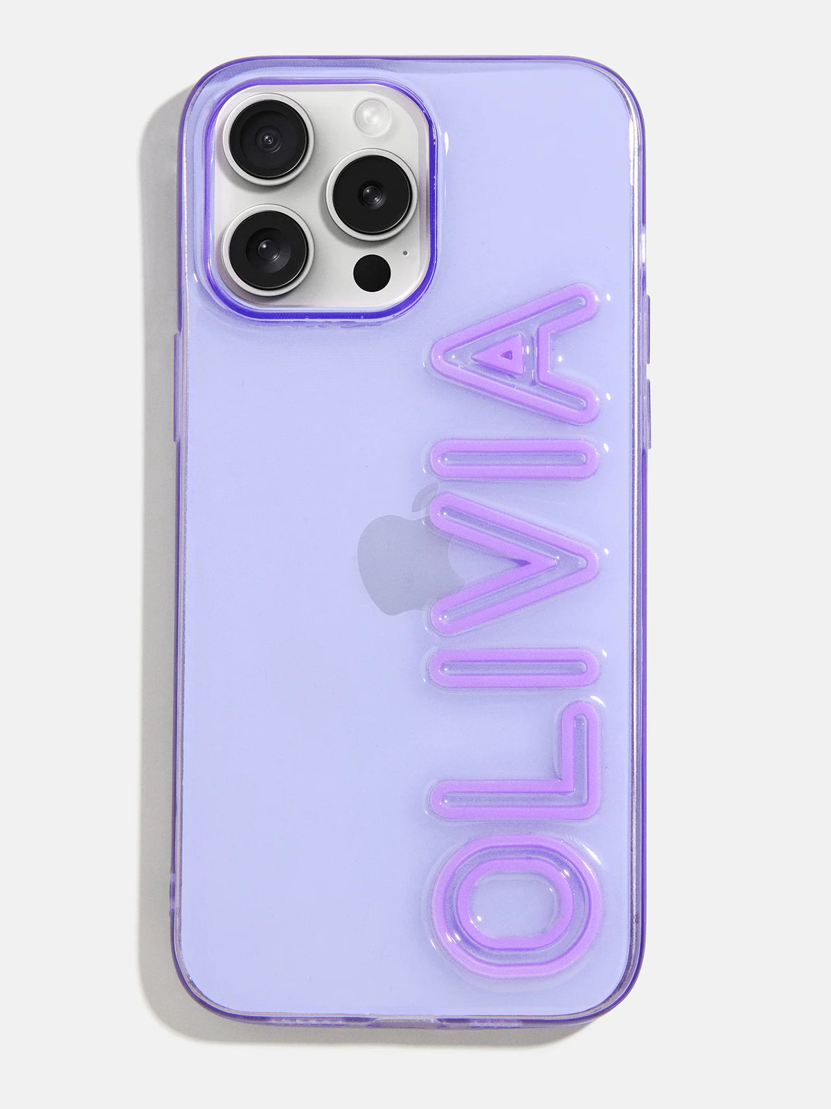 Fine Line Custom iPhone Case - Transparent Purple