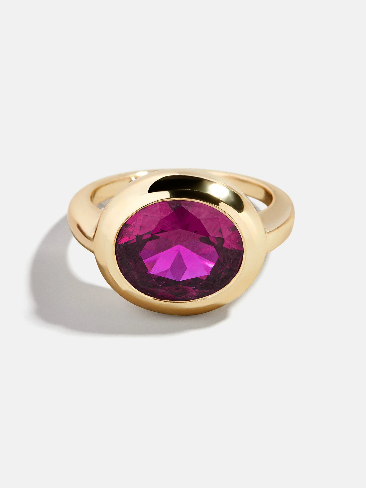 Gold Cubic Zirconia Custom Birthstone Ring - Rose