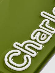 Fine Line Custom iPhone Case - Olive/White