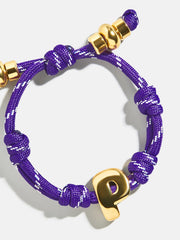 Knotty Initial Custom Bracelet - Purple