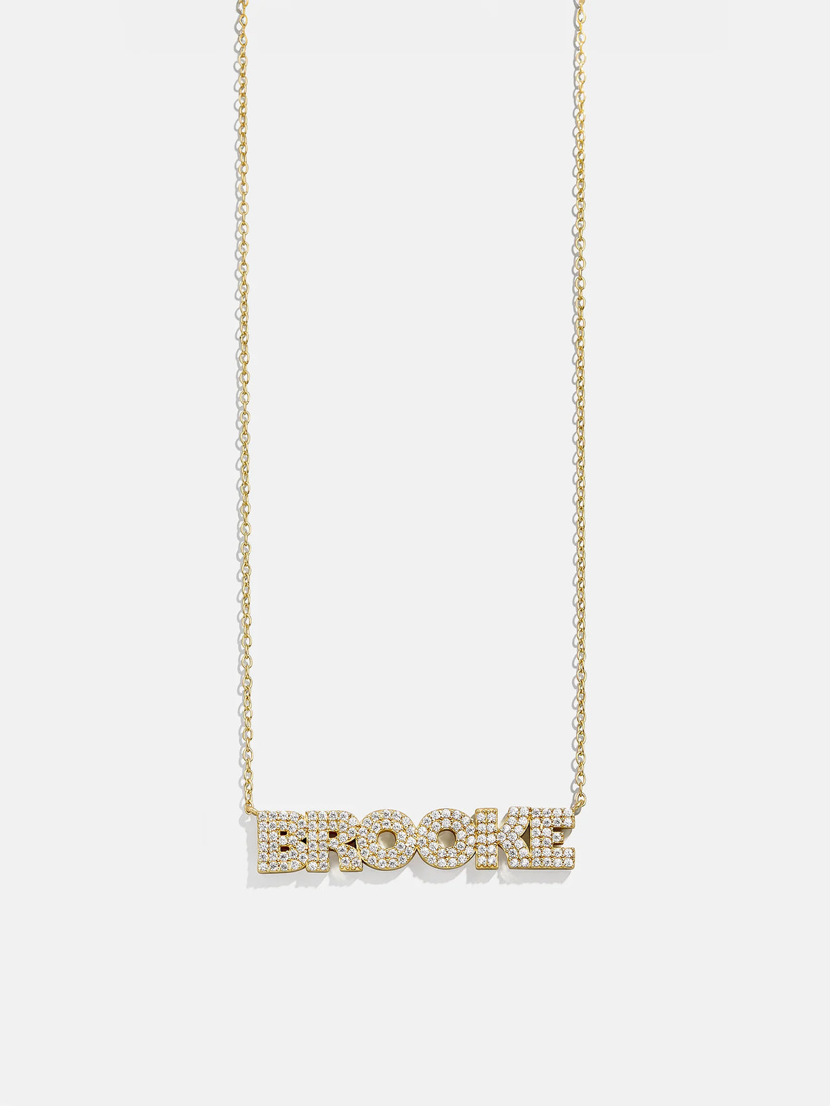 18K Gold Custom Nameplate Necklace - Bold