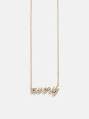18K Gold Custom Nameplate Necklace - Luxe