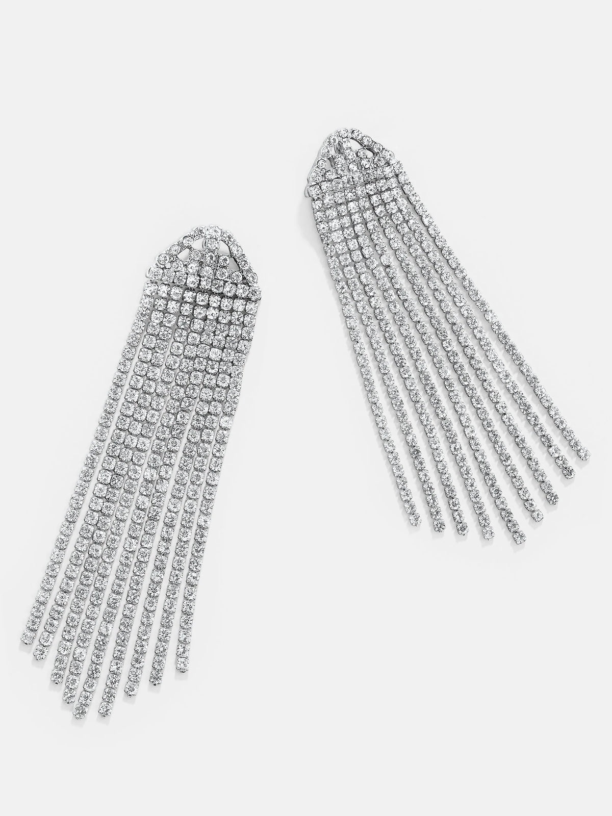 Deirdre Earrings - Silver/Pavé