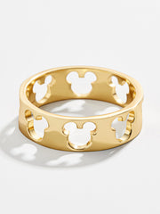 Mickey Mouse Outline 18K Gold Ring - Gold