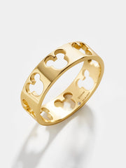 Mickey Mouse Outline 18K Gold Ring - Gold