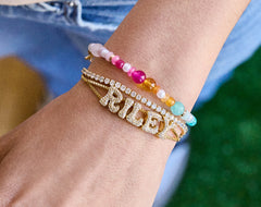 Pavé Bubble Slider Custom Bracelet - Pavé Bubble Double Strand