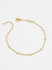 Yasmine 18K Gold Birthstone Bracelet - Crystal