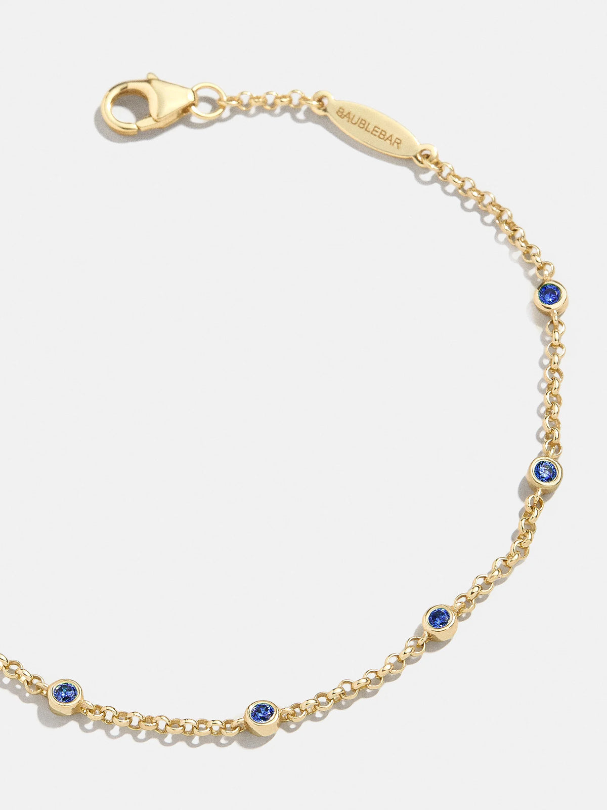 Yasmine 18K Gold Birthstone Bracelet - Sapphire