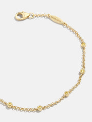 Yasmine 18K Gold Birthstone Bracelet - Topaz