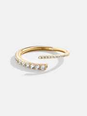 Nicole 18K Gold Ring - Gold/Pavé
