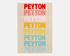 Ombre Name Custom Blanket - Beige/Multi