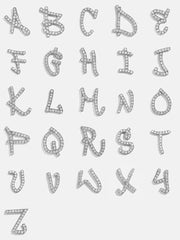 Solid Gold & Diamond Initial Earring - Gold