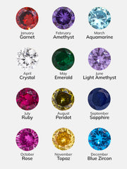 18K Gold Florence Birthstone Necklace - Crystal