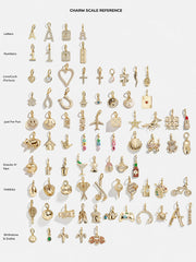 Gold Number Cluster Charm - 0