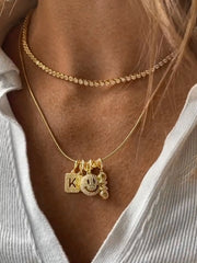 Block Pavé Number Cluster Charm - 0