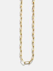 Cluster Charm Necklace Chain - Gold Paperclip Chain