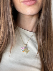 Disney Daisy Duck Cluster Charm Necklace - Daisy Duck