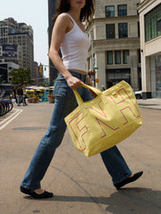 Custom Alpha Tote - Butter Yellow