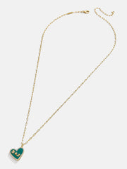 Reversible 18K Gold Custom Heart Necklace - Gold/Pavé