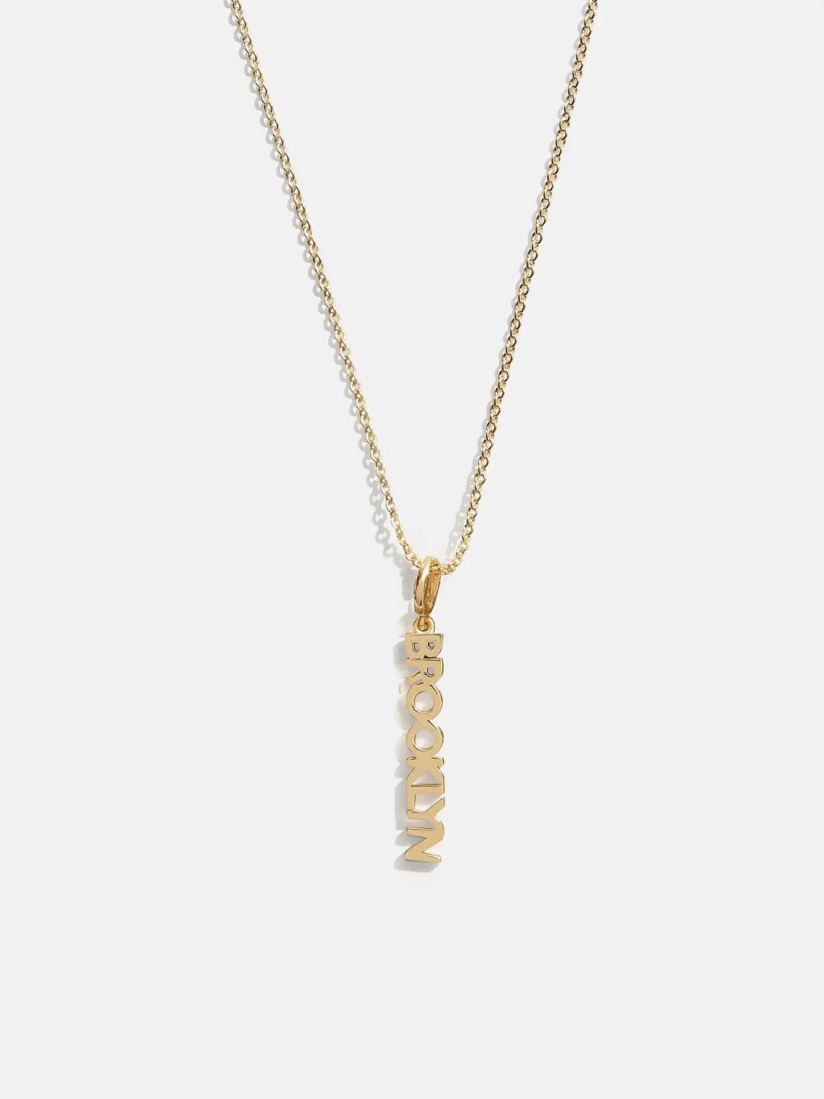 Mini Gold Block Cluster Custom Nameplate Necklace - 1 Name