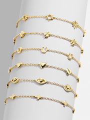 18K Gold Cross Bracelet - Cross