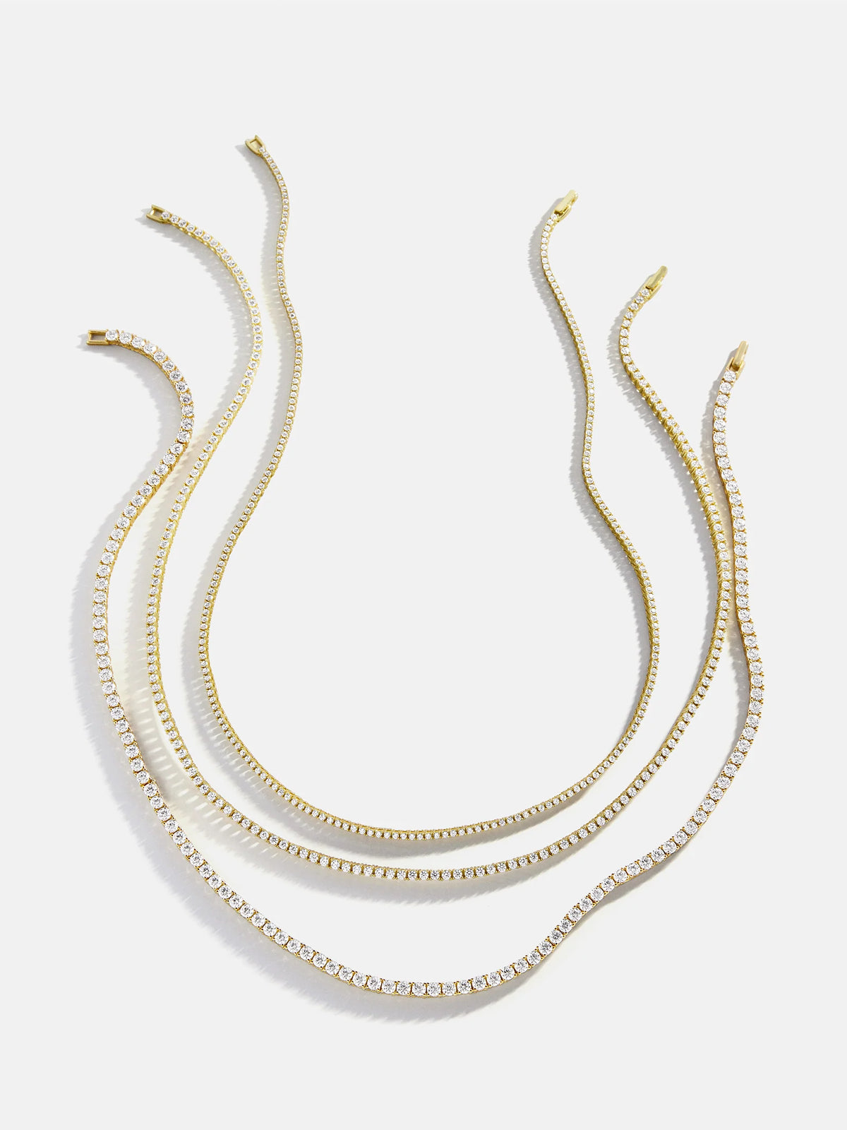 Billie Gold Tennis Necklace - Gold Plated Brass