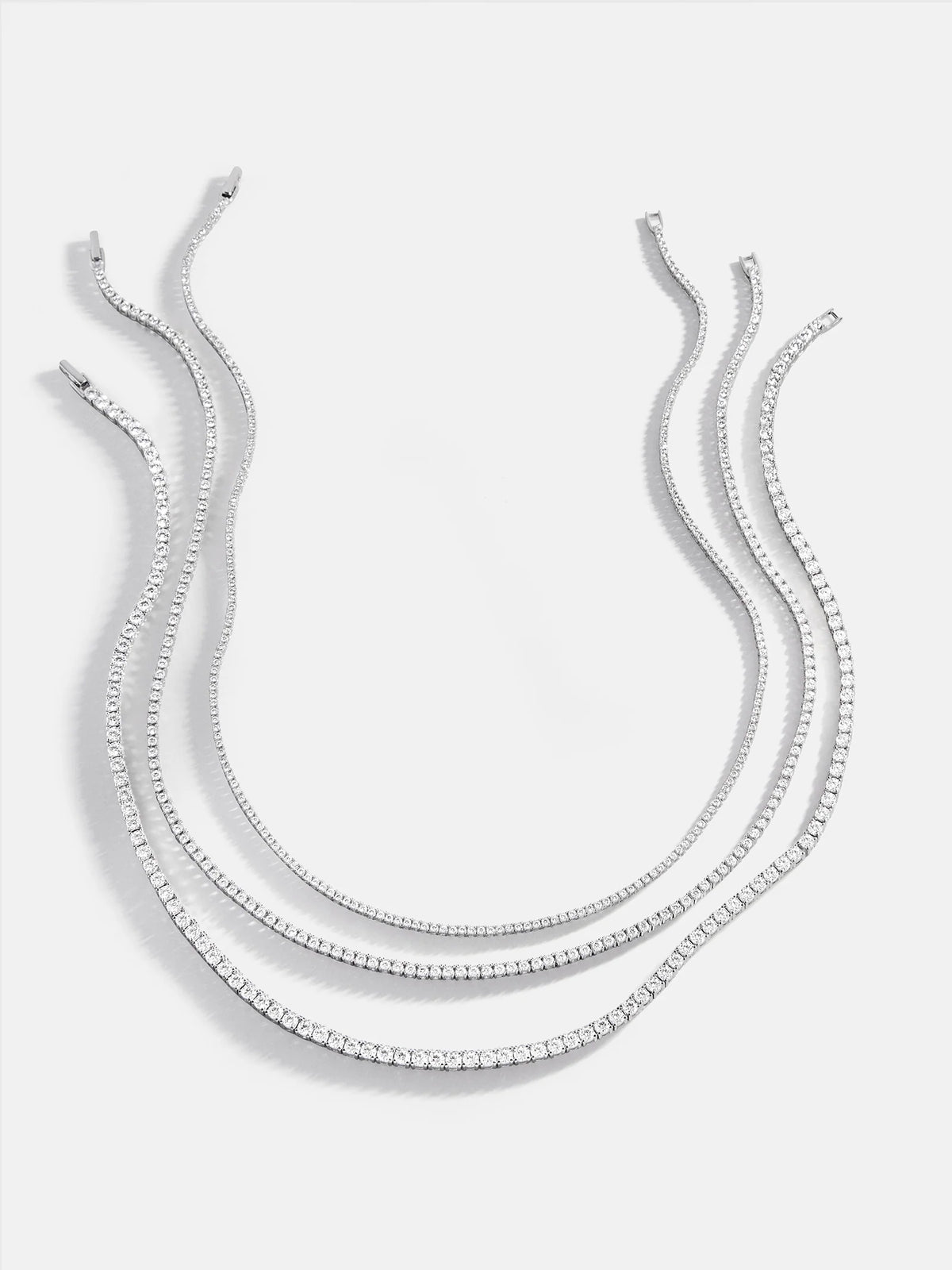 Billie Sterling Silver Tennis Necklace - Sterling Silver