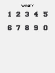 Varsity Number Custom Huggie Earrings - Silver Double Digit