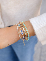 Nina Semi-Precious Bracelet - Gold/Turquoise